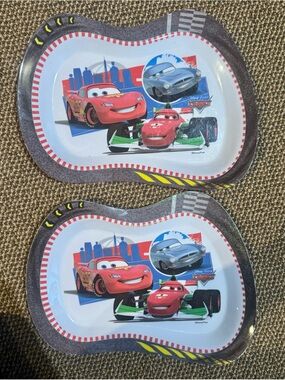 Disney Pixar Cars Kids' Melamine Dinner Plates X2